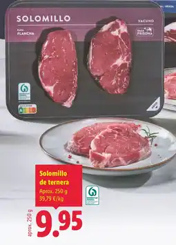 Lidl Solomillo de ternera oferta