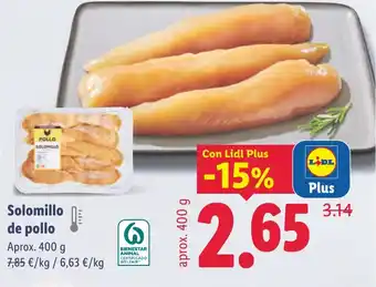 Lidl Solomillo de pollo oferta