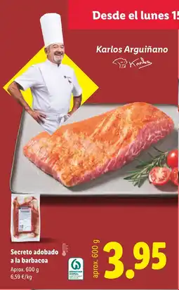 Lidl Secreto adobado a la barbacoa oferta