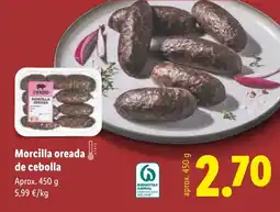 Lidl Morcilla oreada de cebolla oferta