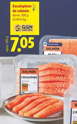 Lidl Escalopines de salmón oferta