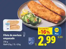 Lidl Filete de merluza empanado oferta