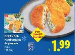 Lidl OCEAN SEA Hamburguesa de pescado oferta