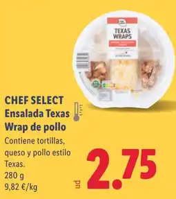 Lidl CHEF SELECT Ensalada Texas Wrap de pollo oferta