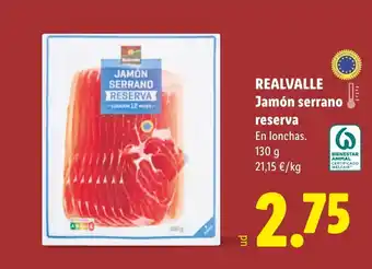 Lidl REALVALLE Jamón serrano reserva oferta
