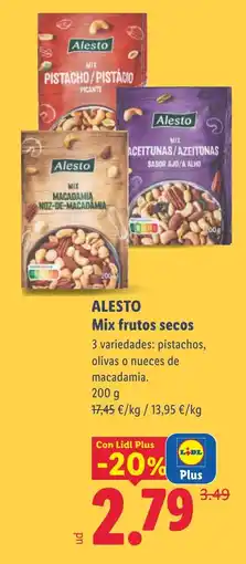 Lidl ALESTO Mix frutos secos oferta