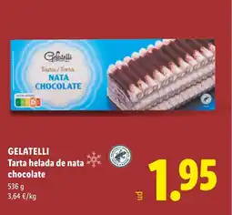 Lidl GELATELLI Tarta helada de nata chocolate oferta