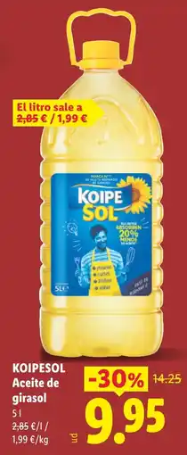 Lidl KOIPESOL Aceite de girasol oferta