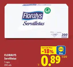 Lidl FLORALYS Servilletas oferta