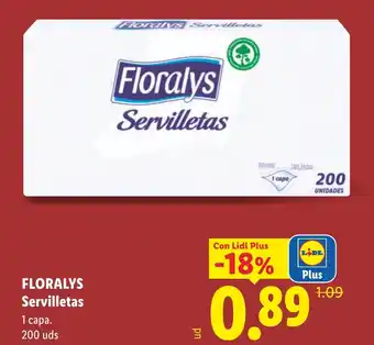Lidl FLORALYS Servilletas oferta