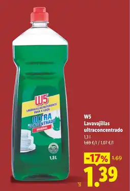 Lidl W5 Lavavajillas ultraconcentrado oferta