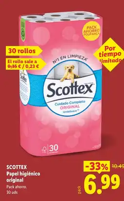 Lidl SCOTTEX Papel higiénico original oferta