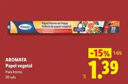 Lidl AROMATA Papel vegetal oferta