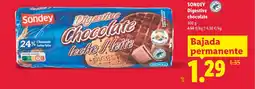Lidl SONDEY Digestive chocolate oferta