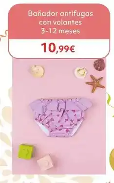 Prénatal Giordani - banador antifugas con volantes 3-12 meses oferta