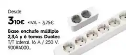 Cadena88 Duolec - base enchufe multiple 2.3.4 y 6 tomas duolec oferta