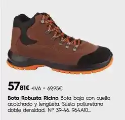 Cadena88 Bota bobusta ricino bota baja con cuello oferta
