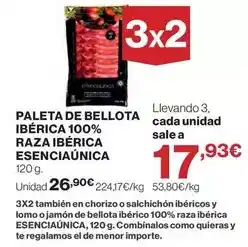 Hipercor Esencia única covap - paleta de bellota ibérica 100% raza ibérica oferta
