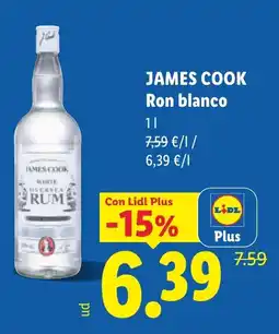 Lidl JAMES COOK Ron blanco oferta