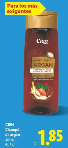 Lidl CIEN Champú de argán oferta