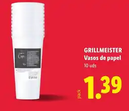 Lidl GRILLMEISTER Vasos de papel oferta
