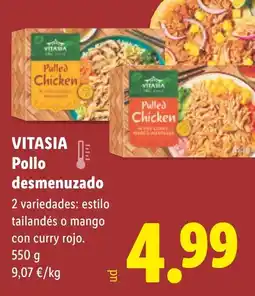 Lidl VITASIA Pollo desmenuzado oferta