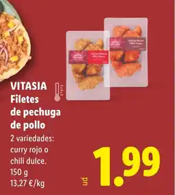 Lidl VITASIA Filetes de pechuga de pollo oferta