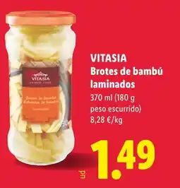 Lidl VITASIA Brotes de bambú laminados oferta