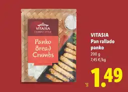 Lidl VITASIA Pan rallado panko oferta