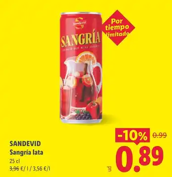 Lidl SANDEVID Sangria lata oferta