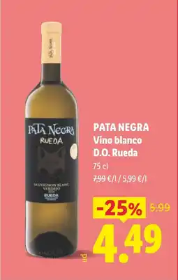 Lidl PATA NEGRA Vino blanco D.O. Rueda oferta
