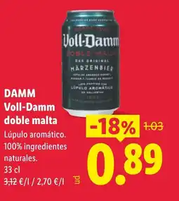 Lidl DAMM Voll-Damm doble malta oferta