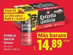 Lidl ESTRELLA GALICIA Cerveza oferta