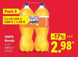 Lidl FANTA Naranja oferta