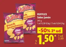Lidl RUFFLES Sabor jamón oferta