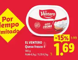 Lidl EL VENTERO Queso fresco oferta