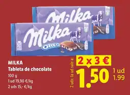 Lidl MILKA Tableta de chocolate oferta