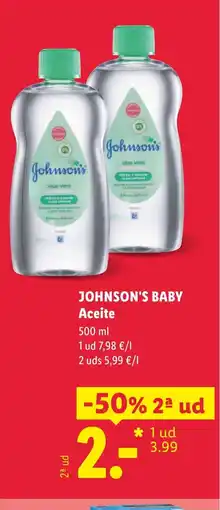 Lidl JOHNSON'S BABY Aceite oferta