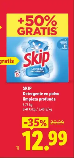 Lidl SKIP Detergente en polvo limpieza profunda oferta