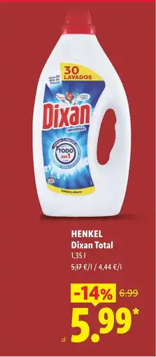Lidl HENKEL Dixan Total oferta