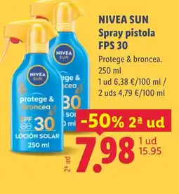 Lidl NIVEA SUN Spray pistola FPS 30 oferta