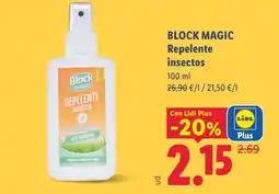 Lidl BLOCK MAGIC Repelente insectos oferta