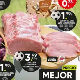 Family Cash Lomo cinta cerdo duroc pieza entera o media oferta
