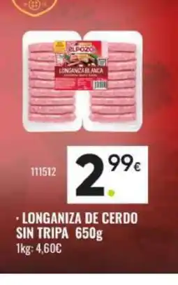 Family Cash Longaniza de cerdo sin tripa oferta