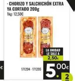 Family Cash Chorizo y salchichón extra ya cortado oferta