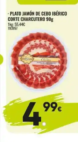 Family Cash Plato jamón de cebo ibérico corte charcutero oferta