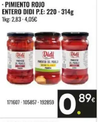 Family Cash DIDI Pimiento rojo entero oferta