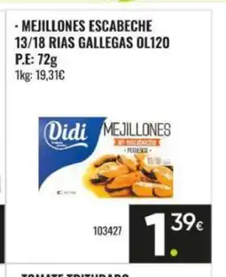 Family Cash Mejillones escabeche 13/18 rias gallegas oferta