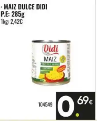 Family Cash DIDI Maiz dulce oferta
