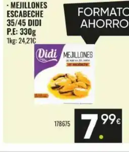 Family Cash DIDI Mejillones escabeche oferta